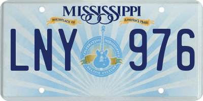MS license plate LNY976