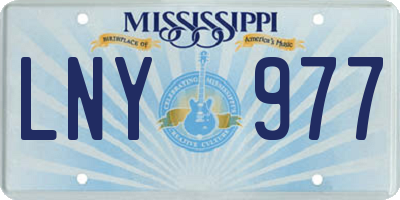 MS license plate LNY977