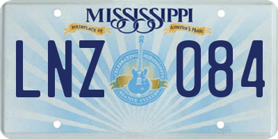 MS license plate LNZ084