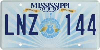 MS license plate LNZ144