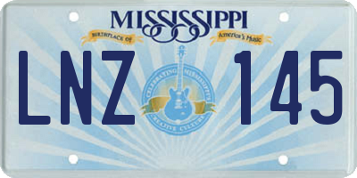 MS license plate LNZ145