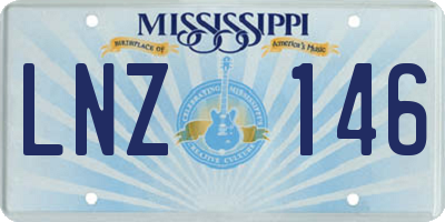 MS license plate LNZ146