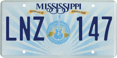 MS license plate LNZ147