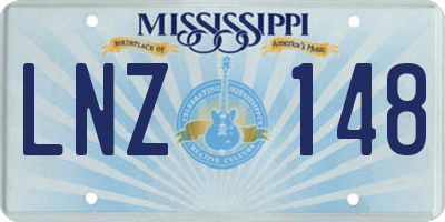 MS license plate LNZ148