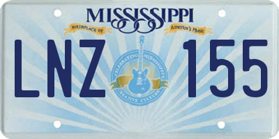 MS license plate LNZ155