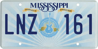 MS license plate LNZ161