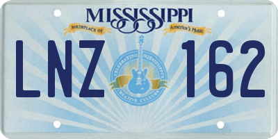 MS license plate LNZ162