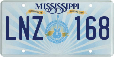 MS license plate LNZ168