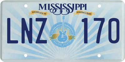 MS license plate LNZ170