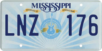 MS license plate LNZ176