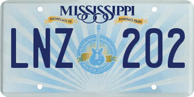 MS license plate LNZ202