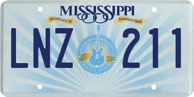 MS license plate LNZ211