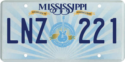 MS license plate LNZ221