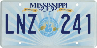 MS license plate LNZ241