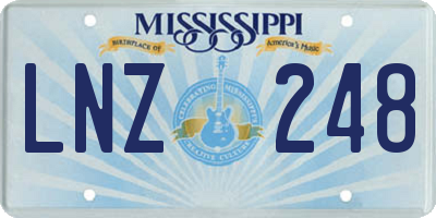 MS license plate LNZ248