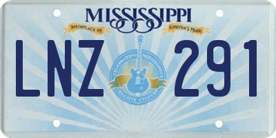 MS license plate LNZ291
