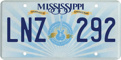 MS license plate LNZ292