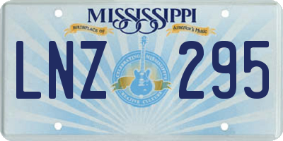 MS license plate LNZ295