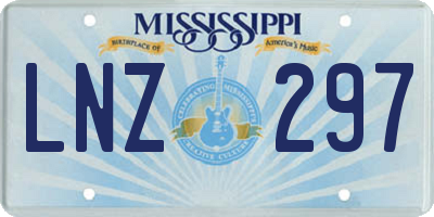 MS license plate LNZ297