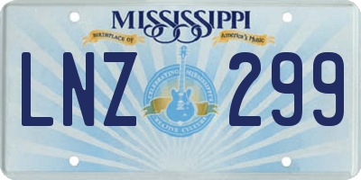 MS license plate LNZ299