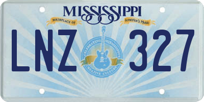 MS license plate LNZ327