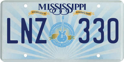 MS license plate LNZ330