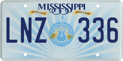 MS license plate LNZ336