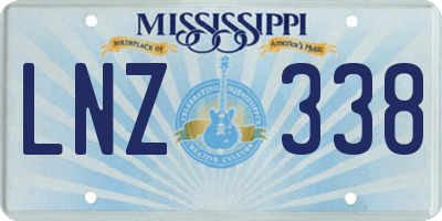 MS license plate LNZ338