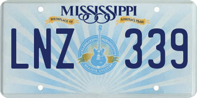 MS license plate LNZ339