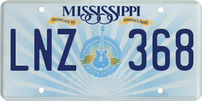 MS license plate LNZ368