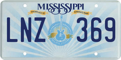 MS license plate LNZ369