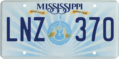 MS license plate LNZ370