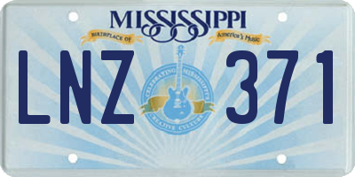 MS license plate LNZ371