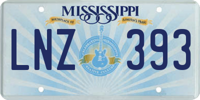MS license plate LNZ393