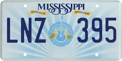 MS license plate LNZ395