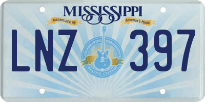 MS license plate LNZ397