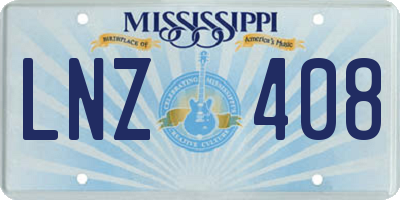 MS license plate LNZ408