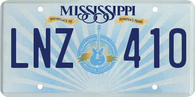 MS license plate LNZ410
