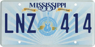 MS license plate LNZ414