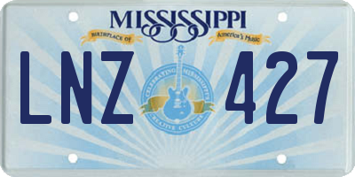 MS license plate LNZ427