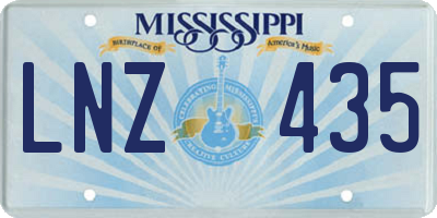 MS license plate LNZ435