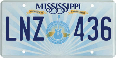 MS license plate LNZ436