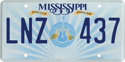MS license plate LNZ437