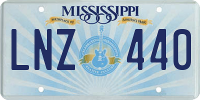 MS license plate LNZ440