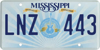 MS license plate LNZ443