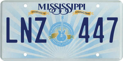 MS license plate LNZ447