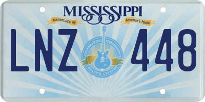 MS license plate LNZ448