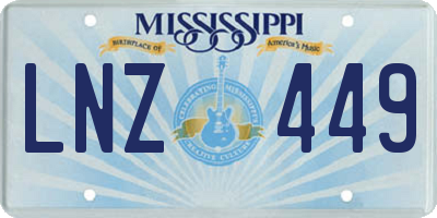 MS license plate LNZ449
