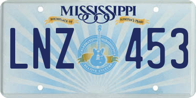 MS license plate LNZ453