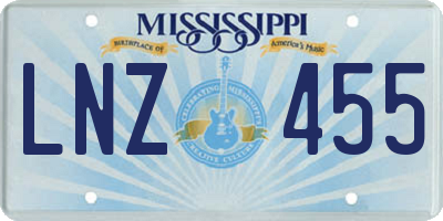 MS license plate LNZ455